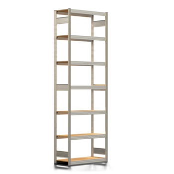 Fachbodenregal mit Tiefenriegel - 350 kg - 3.000 x 1.005 x 400 mm (HxBxT) - erweiterbar - verzinkt - 7 Holzböden - Lagerregal - Steckregal BERT Fachbodenregal mit Tiefenriegel - 350 kg - 3.000 x 1.005 x 400 mm (HxBxT) - erweiterbar - verzinkt - 7 Holzböden - Lagerregal - Steckregal BERT