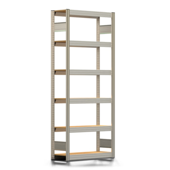 Archivregal mit Holzböden - Tiefenriegel - 6 Ebenen - 250 kg - 2.075 x 875 x 300 mm (HxBxT) - erweiterbar - verzinkt - Steckregal BERT Archivregal mit Holzböden - Tiefenriegel - 6 Ebenen - 250 kg - 2.075 x 875 x 300 mm (HxBxT) - erweiterbar - verzinkt - Steckregal BERT