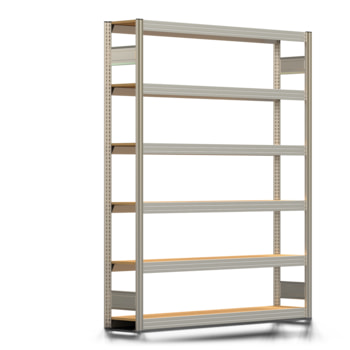 Archivregal mit Holzböden - Tiefenriegel - 6 Ebenen - 250 kg - 2.075 x 1.695 x 300 mm (HxBxT) - erweiterbar - verzinkt - Steckregal BERT Archivregal mit Holzböden - Tiefenriegel - 6 Ebenen - 250 kg - 2.075 x 1.695 x 300 mm (HxBxT) - erweiterbar - verzinkt - Steckregal BERT