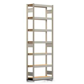 Archivregal mit Holzböden - Tiefenriegel - 7 Ebenen - 250 kg - 2.500 x 875 x 300 mm (HxBxT) - erweiterbar - verzinkt - Steckregal BERT Archivregal mit Holzböden - Tiefenriegel - 7 Ebenen - 250 kg - 2.500 x 875 x 300 mm (HxBxT) - erweiterbar - verzinkt - Steckregal BERT