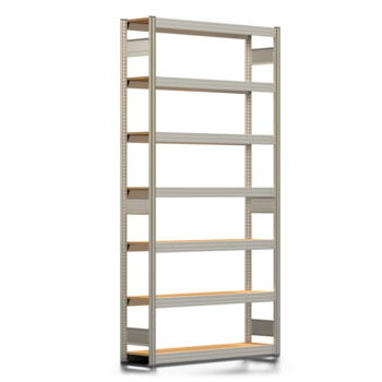 Archivregal mit Holzböden - Tiefenriegel - 7 Ebenen - 250 kg - 2.500 x 1.285 x 300 mm (HxBxT) - erweiterbar - verzinkt - Steckregal BERT Archivregal mit Holzböden - Tiefenriegel - 7 Ebenen - 250 kg - 2.500 x 1.285 x 300 mm (HxBxT) - erweiterbar - verzinkt - Steckregal BERT