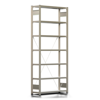 Ordnerregal - Aktenregal - 150 kg - 2.325 x 1.005 x 600 mm (HxBxT) - erweiterbar - verzinkt - 7 Böden - Steckregal - BERT Ordnerregal - Aktenregal - 150 kg - 2.325 x 1.005 x 600 mm (HxBxT) - erweiterbar - verzinkt - 7 Böden - Steckregal - BERT