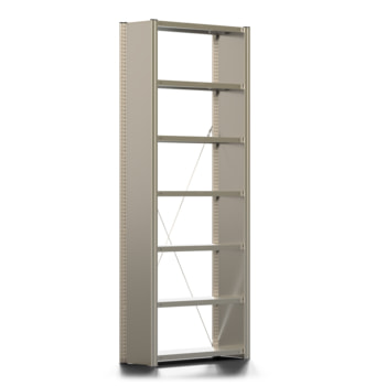 Ordnerregal - Aktenregal mit Seitenwand - 150 kg - 2.325 x 875 x 300 mm (HxBxT) - erweiterbar - verzinkt - 7 Böden - Steckregal - BERT Ordnerregal - Aktenregal mit Seitenwand - 150 kg - 2.325 x 875 x 300 mm (HxBxT) - erweiterbar - verzinkt - 7 Böden - Steckregal - BERT