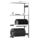 Garagenregal - Räderregal - 250 kg - 2.000 x 1.005 x 400 mm (HxBxT) - Anbauregal - 4 Fachebenen - Steckregal BERT