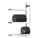 Reifenregal mit Tiefenriegel - 250 kg - 2.000 x 1.285 x 400 mm (HxBxT) - 3 Ebenen - Anbauregal - Steckregal BERT