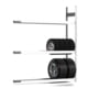 Reifenregal mit Tiefenriegel - 250 kg - 2.000 x 1.695 x 400 mm (HxBxT) - 3 Ebenen - Anbauregal - Steckregal BERT