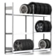 Räderregal mit Tiefenriegel - 250 kg - 2.000 x 2.626 x 400 mm (HxBxT) - 3 Ebenen - 2 Felder Set - Steckregal BERT Räderregal mit Tiefenriegel - 250 kg - 2.000 x 2.626 x 400 mm (HxBxT) - 3 Ebenen - 2 Felder Set - Steckregal BERT