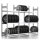 Räderregal mit Tiefenriegel - 250 kg - 2.000 x 3.911 x 400 mm (HxBxT) - 3 Ebenen - 3 Felder Set - Steckregal BERT Räderregal mit Tiefenriegel - 250 kg - 2.000 x 3.911 x 400 mm (HxBxT) - 3 Ebenen - 3 Felder Set - Steckregal BERT