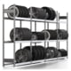 Räderregal mit Tiefenriegel - 250 kg - 2.000 x 5.196 x 400 mm (HxBxT) - 3 Ebenen - 4 Felder Set - Steckregal BERT Räderregal mit Tiefenriegel - 250 kg - 2.000 x 5.196 x 400 mm (HxBxT) - 3 Ebenen - 4 Felder Set - Steckregal BERT