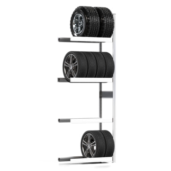 Räderregal mit Tiefenriegel - 250 kg - 2.500 x 875 x 400 mm (HxBxT) - 4 Ebenen - Anbauregal - Steckregal BERT Anbauregal