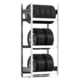 Reifenregal mit Tiefenriegel - 250 kg - 2.000 x 875 x 500 mm (HxBxT) - 3 Ebenen - erweiterbar - Steckregal BERT Reifenregal mit Tiefenriegel - 250 kg - 2.000 x 875 x 500 mm (HxBxT) - 3 Ebenen - erweiterbar - Steckregal BERT