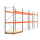 Palettenregal ARTUS - Regalreihe mit 4 Feldern - Fachlast 3.000 kg - 3.000 x 11.225 x 1.100 mm (HxBxT) - Schwerlastregal Palettenregal ARTUS - Regalreihe mit 4 Feldern - Fachlast 3.000 kg - 3.000 x 11.225 x 1.100 mm (HxBxT) - Schwerlastregal