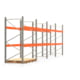 Palettenregal ARTUS - Regalreihe mit 4 Feldern - Fachlast 2.000 kg - 2.500 x 8.025 x 1.100 mm (HxBxT) - Schwerlastregal Palettenregal ARTUS - Regalreihe mit 4 Feldern - Fachlast 2.000 kg - 2.500 x 8.025 x 1.100 mm (HxBxT) - Schwerlastregal