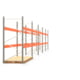 Palettenregal ARTUS - Regalreihe mit 5 Feldern - Fachlast 4.000 kg - 2.500 x 18.510 x 1.100 mm (HxBxT) - Schwerlastregal