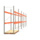 Palettenregal ARTUS - Regalreihe mit 5 Feldern - Fachlast 3.700 kg - 3.000 x 18.510 x 1.100 mm (HxBxT) - Schwerlastregal Palettenregal ARTUS - Regalreihe mit 5 Feldern - Fachlast 3.700 kg - 3.000 x 18.510 x 1.100 mm (HxBxT) - Schwerlastregal