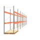 Palettenregal ARTUS - Regalreihe mit 8 Feldern - Fachlast 3.700 kg - 3.000 x 29.565 x 1.100 mm (HxBxT) - Schwerlastregal