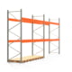 Palettenregal ARTUS - Regalreihe mit 2 Feldern - Fachlast 3.700 kg - 3.500 x 7.455 x 1.100 mm (HxBxT) - Schwerlastregal Palettenregal ARTUS - Regalreihe mit 2 Feldern - Fachlast 3.700 kg - 3.500 x 7.455 x 1.100 mm (HxBxT) - Schwerlastregal
