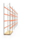 Palettenregal ARTUS - Regalreihe, 6 Felder - Fachlast 2.300 kg - Feldlast 9.200 kg - 5.500 x 22.195 x 1.100 mm (HxBxT) - Schwerlastregal Palettenregal ARTUS - Regalreihe, 6 Felder - Fachlast 2.300 kg - Feldlast 9.200 kg - 5.500 x 22.195 x 1.100 mm (HxBxT) - Schwerlastregal