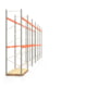 Palettenregal ARTUS - Regalreihe mit 6 Feldern - Fachlast 2.100 kg - 4.500 x 16.795 x 1.100 mm (HxBxT) - Schwerlastregal Palettenregal ARTUS - Regalreihe mit 6 Feldern - Fachlast 2.100 kg - 4.500 x 16.795 x 1.100 mm (HxBxT) - Schwerlastregal