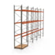 Palettenregal ARTUS - Regalreihe, 5 Felder - Fachlast 3.000 kg - Feldlast 9.000 kg - 5.500 x 10.010 x 1.100 mm (HxBxT) - Schwerlastregal Palettenregal ARTUS - Regalreihe, 5 Felder - Fachlast 3.000 kg - Feldlast 9.000 kg - 5.500 x 10.010 x 1.100 mm (HxBxT) - Schwerlastregal