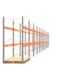 Palettenregal ARTUS - Regalreihe mit 11 Feldern - Fachlast 2.100 kg - 2.500 x 30.720 x 1.100 mm (HxBxT) - Schwerlastregal