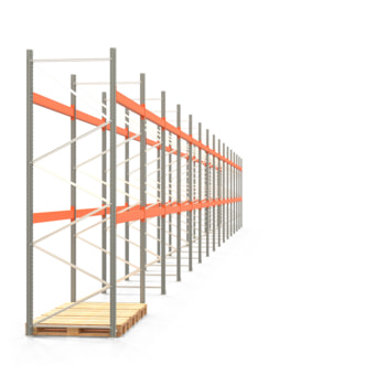 Palettenregal ARTUS - Regalreihe mit 15 Feldern - Fachlast 3.000 kg - 3.500 x 41.860 x 1.100 mm (HxBxT) - Schwerlastregal 