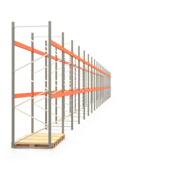 Palettenregal ARTUS - Regalreihe mit 20 Feldern - Fachlast 3.000 kg - 3.500 x 55.785 x 1.100 mm (HxBxT) - Schwerlastregal 