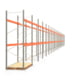 Palettenregal ARTUS - Regalreihe mit 23 Feldern - Fachlast 3.000 kg - 3.500 x 64.140 x 1.100 mm (HxBxT) - Schwerlastregal Palettenregal ARTUS - Regalreihe mit 23 Feldern - Fachlast 3.000 kg - 3.500 x 64.140 x 1.100 mm (HxBxT) - Schwerlastregal