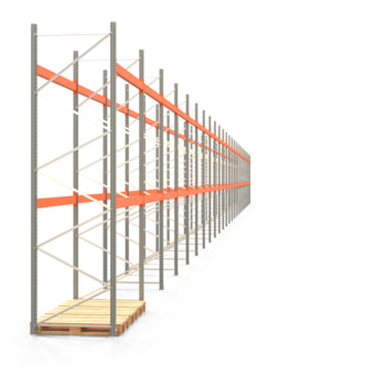 Palettenregal ARTUS - Regalreihe mit 26 Feldern - Fachlast 3.000 kg - 4.000 x 72.495 x 1.100 mm (HxBxT) - Schwerlastregal 