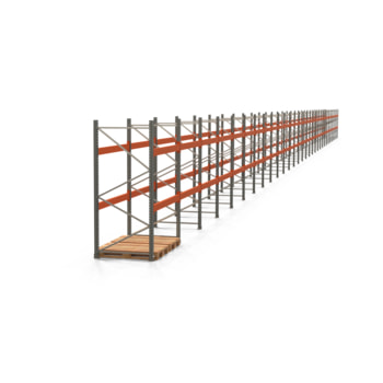 Palettenregal ARTUS - Regalreihe mit 30 Feldern - Fachlast 3.000 kg - 2.500 x 59.635 x 1.100 mm (HxBxT) - Schwerlastregal Palettenregal ARTUS - Regalreihe mit 30 Feldern - Fachlast 3.000 kg - 2.500 x 59.635 x 1.100 mm (HxBxT) - Schwerlastregal