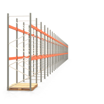 Palettenregal ARTUS - Regalreihe mit 30 Feldern - Fachlast 2.000 kg - 3.500 x 59.635 x 1.100 mm (HxBxT) - Schwerlastregal 