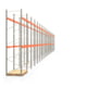 Palettenregal ARTUS - Regalreihe mit 22 Feldern - Fachlast 2.000 kg - 4.500 x 43.755 x 1.100 mm (HxBxT) - Schwerlastregal Palettenregal ARTUS - Regalreihe mit 22 Feldern - Fachlast 2.000 kg - 4.500 x 43.755 x 1.100 mm (HxBxT) - Schwerlastregal