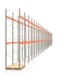 Palettenregal ARTUS - Regalreihe mit 31 Feldern - Fachlast 2.000 kg - 4.500 x 61.620 x 1.100 mm (HxBxT) - Schwerlastregal Palettenregal ARTUS - Regalreihe mit 31 Feldern - Fachlast 2.000 kg - 4.500 x 61.620 x 1.100 mm (HxBxT) - Schwerlastregal