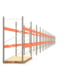 Palettenregal ARTUS - Regalreihe mit 19 Feldern - Fachlast 4.000 kg - 2.500 x 70.100 x 1.100 mm (HxBxT) - Schwerlastregal