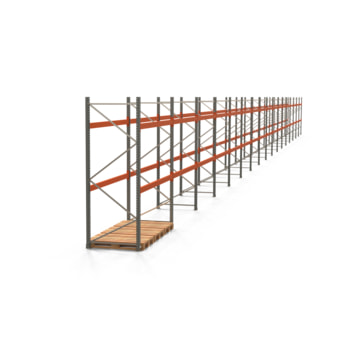 Palettenregal ARTUS - Regalreihe mit 17 Feldern - Fachlast 2.000 kg - 3.000 x 47.430 x 1.100 mm (HxBxT) - Schwerlastregal Palettenregal ARTUS - Regalreihe mit 17 Feldern - Fachlast 2.000 kg - 3.000 x 47.430 x 1.100 mm (HxBxT) - Schwerlastregal