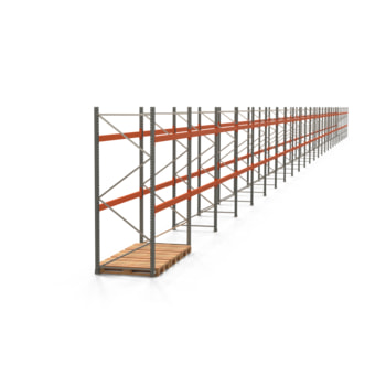 Palettenregal ARTUS - Regalreihe mit 26 Feldern - Fachlast 2.000 kg - 3.000 x 72.495 x 1.100 mm (HxBxT) - Schwerlastregal Palettenregal ARTUS - Regalreihe mit 26 Feldern - Fachlast 2.000 kg - 3.000 x 72.495 x 1.100 mm (HxBxT) - Schwerlastregal