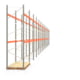 Palettenregal ARTUS - Regalreihe mit 16 Feldern - Fachlast 2.100 kg - 4.000 x 44.645 x 1.100 mm (HxBxT) - Schwerlastregal Palettenregal ARTUS - Regalreihe mit 16 Feldern - Fachlast 2.100 kg - 4.000 x 44.645 x 1.100 mm (HxBxT) - Schwerlastregal