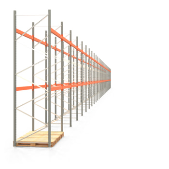 Palettenregal ARTUS - Regalreihe mit 30 Feldern - Fachlast 2.100 kg - 4.000 x 83.635 x 1.100 mm (HxBxT) - Schwerlastregal 