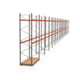 Palettenregal ARTUS - Regalreihe mit 17 Feldern - Fachlast 2.000 kg - 4.500 x 47.430 x 1.100 mm (HxBxT) - Schwerlastregal Palettenregal ARTUS - Regalreihe mit 17 Feldern - Fachlast 2.000 kg - 4.500 x 47.430 x 1.100 mm (HxBxT) - Schwerlastregal