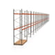 Palettenregal ARTUS - Regalreihe mit 24 Feldern - Fachlast 2.000 kg - 4.500 x 66.925 x 1.100 mm (HxBxT) - Schwerlastregal Palettenregal ARTUS - Regalreihe mit 24 Feldern - Fachlast 2.000 kg - 4.500 x 66.925 x 1.100 mm (HxBxT) - Schwerlastregal