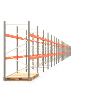 Palettenregal ARTUS - Regalreihe mit 27 Feldern - Fachlast 2.100 kg - 2.500 x 75.280 x 1.100 mm (HxBxT) - Schwerlastregal