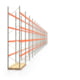 Palettenregal ARTUS - Regalreihe, 22 Felder - Fachlast 2.250 kg - Feldlast 9.000 kg - 5.500 x 61.355 x 1.100 mm (HxBxT) - Schwerlastregal Palettenregal ARTUS - Regalreihe, 22 Felder - Fachlast 2.250 kg - Feldlast 9.000 kg - 5.500 x 61.355 x 1.100 mm (HxBxT) - Schwerlastregal