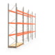 Palettenregal ARTUS - Regalreihe mit 4 Feldern - Fachlast 2.910 kg - Feldlast 8.730 kg - 4.000 x 11.225 x 800 mm (HxBxT) - Schwerlastregal Palettenregal ARTUS - Regalreihe mit 4 Feldern - Fachlast 2.910 kg - Feldlast 8.730 kg - 4.000 x 11.225 x 800 mm (HxBxT) - Schwerlastregal