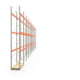 Palettenregal ARTUS - Regalreihe mit 11 Feldern - Fachlast 2.770 kg - Feldlast 8.325 kg - 5.500 x 30.720 x 800 mm (HxBxT) - Schwerlastregal Palettenregal ARTUS - Regalreihe mit 11 Feldern - Fachlast 2.770 kg - Feldlast 8.325 kg - 5.500 x 30.720 x 800 mm (HxBxT) - Schwerlastregal