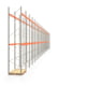 Palettenregal ARTUS - Regalreihe, 25 Felder - Fachlast 2.000 kg - Feldlast 6.000 kg - 5.500 x 49.710 x 1.100 mm (HxBxT) - Schwerlastregal Palettenregal ARTUS - Regalreihe, 25 Felder - Fachlast 2.000 kg - Feldlast 6.000 kg - 5.500 x 49.710 x 1.100 mm (HxBxT) - Schwerlastregal