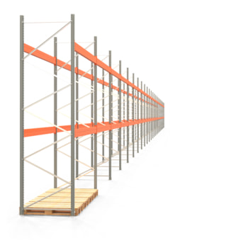 Palettenregal ARTUS - Regalreihe mit 26 Feldern - Fachlast 3.700 kg - 4.000 x 95.895 x 1.100 mm (HxBxT) - Schwerlastregal 