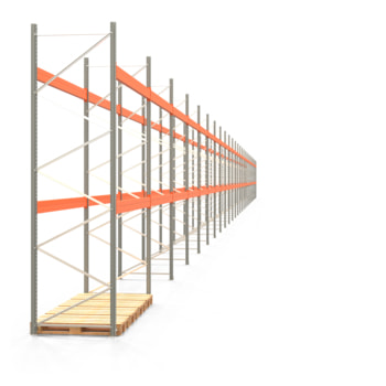 Palettenregal ARTUS - Regalreihe mit 27 Feldern - Fachlast 3.700 kg - 4.000 x 99.580 x 1.100 mm (HxBxT) - Schwerlastregal 