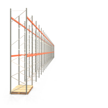 Palettenregal ARTUS - Regalreihe, 28 Felder - Fachlast 2.100 kg - Feldlast 4.000 kg - 5.500 x 78.065 x 1.100 mm (HxBxT) - Schwerlastregal