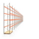 Palettenregal ARTUS - Regalreihe, 22 Felder - Fachlast 2.100 kg - Feldlast 8.400 kg - 5.500 x 61.355 x 1.100 mm (HxBxT) - Schwerlastregal Palettenregal ARTUS - Regalreihe, 22 Felder - Fachlast 2.100 kg - Feldlast 8.400 kg - 5.500 x 61.355 x 1.100 mm (HxBxT) - Schwerlastregal