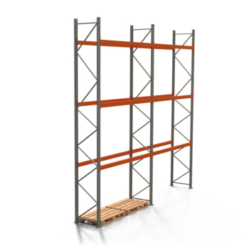 Palettenregal ARTUS - Regalreihe mit 2 Feldern - Fachlast 2.000 kg - Feldlast 6.000 kg - 5.500 x 5.655 x 800 mm (HxBxT) - Schwerlastregal Palettenregal ARTUS - Regalreihe mit 2 Feldern - Fachlast 2.000 kg - Feldlast 6.000 kg - 5.500 x 5.655 x 800 mm (HxBxT) - Schwerlastregal